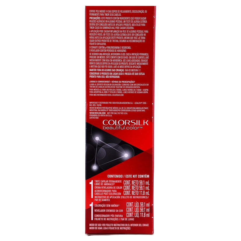 Tinte Revlon Colorsilk Castaño Claro Cenizo T-50 309978695509 perfil 5