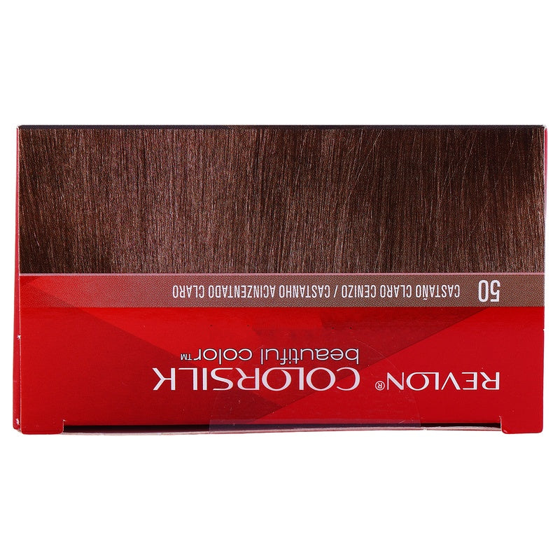Tinte Revlon Colorsilk Castaño Claro Cenizo T-50 309978695509 perfil 7