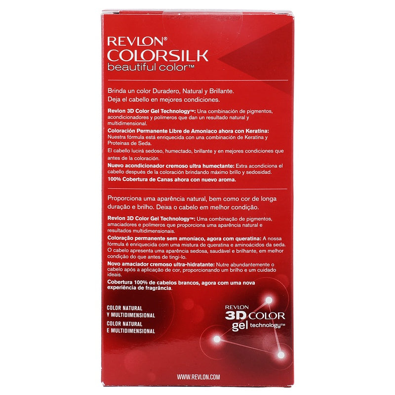 Tinte Revlon Colorsilk Castaño Claro Dorado T-54 309978695547