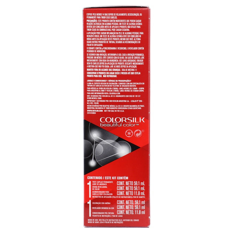 Tinte Revlon Colorsilk Castaño Claro Dorado T-54 309978695547 perfil 8