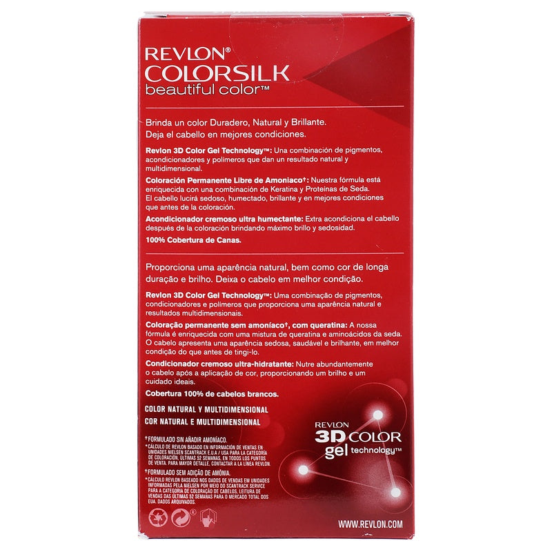 Tinte Revlon Colorsilk Castaño Cobrizo Dorado T-46 130 Ml 309978695462