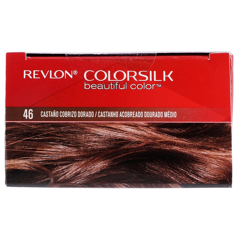 Tinte Revlon Colorsilk Castaño Cobrizo Dorado T-46 130 Ml 309978695462 perfil 2