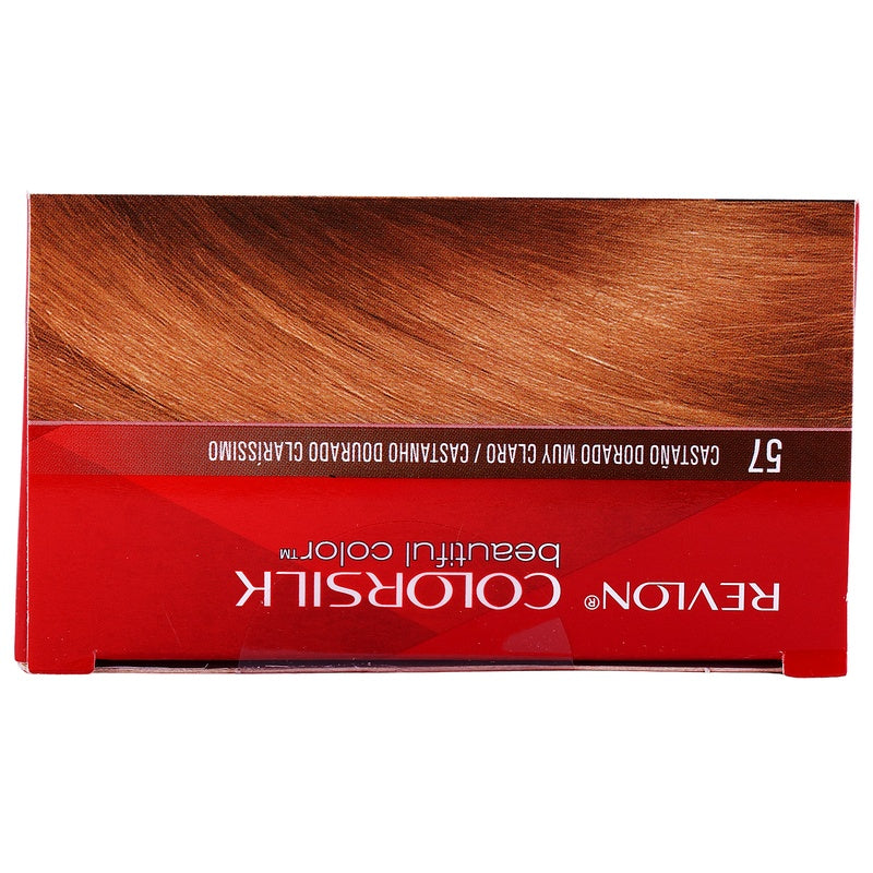 Tinte Revlon Colorsilk Castaño Dorado Gold T-57 309978456575 perfil 7