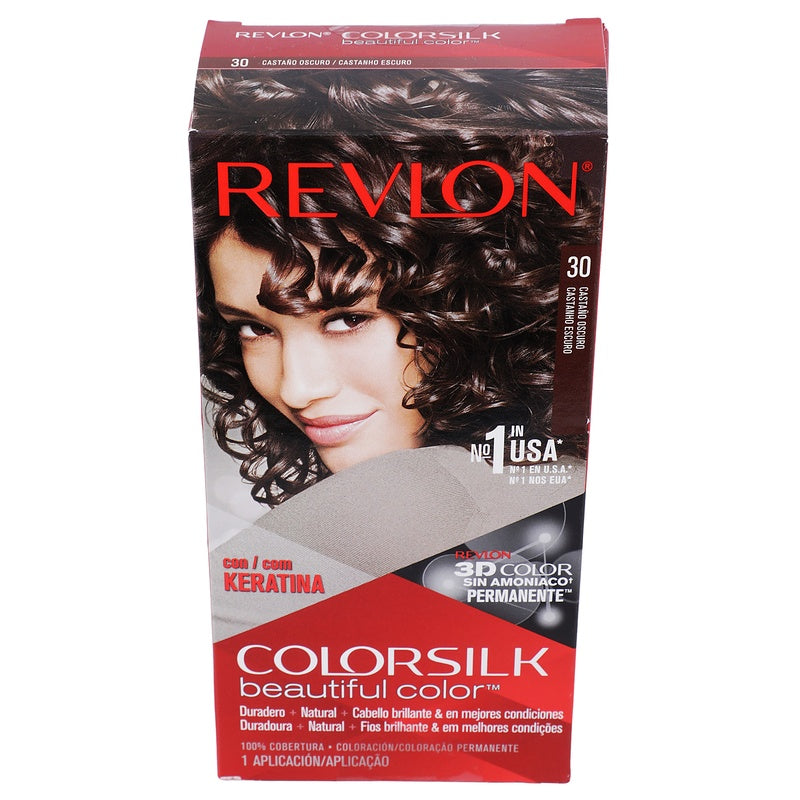 Tinte Revlon Colorsilk Castaño Oscuro T-30 130 Ml 309978695301 perfil 8