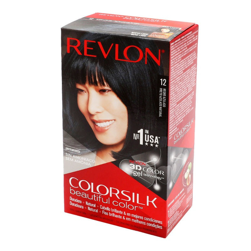 Tinte Revlon Colorsilk Negro Azulado T-12 309976623122 perfil 3