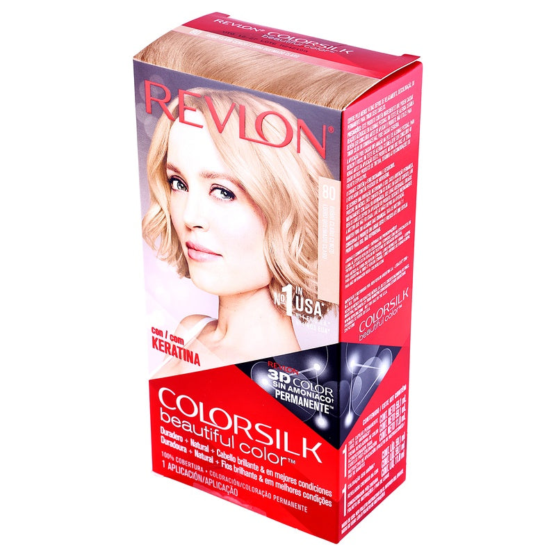 Tinte Revlon Colorsilk Rubio Claro Cenizo T-80 309978695806 perfil 2