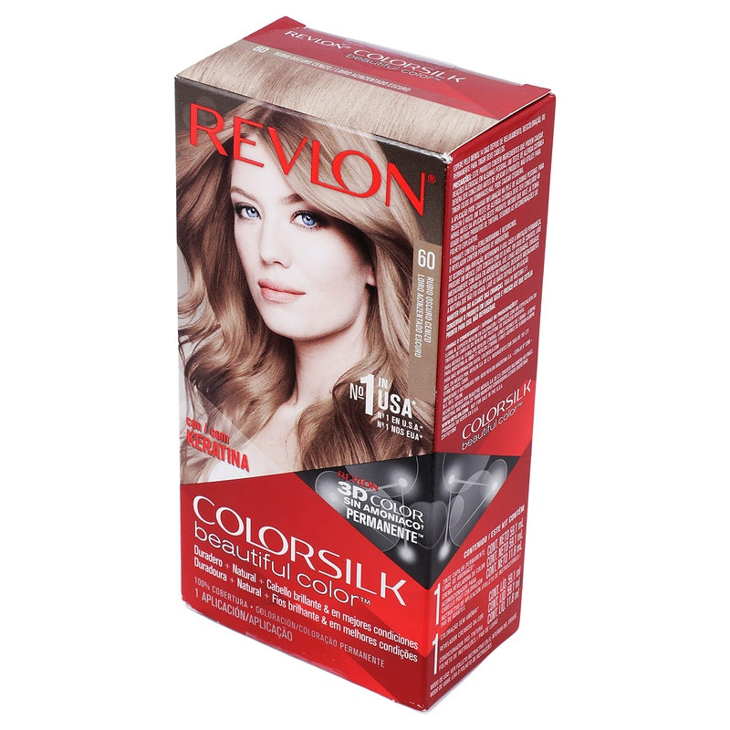 Tinte Revlon Colorsilk Rubio Oscuro Cenizo T-60 130 Ml 309978695608 perfil 2