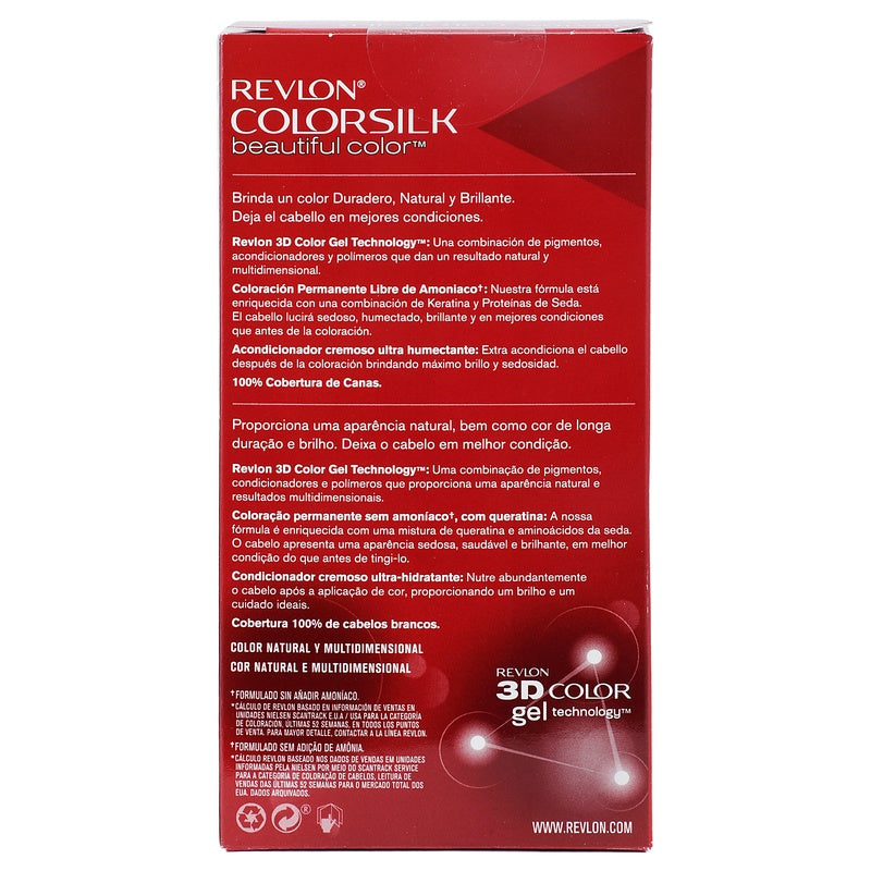 Tinte Revlon Colorsilk Rubio Oscuro Cenizo T-60 130 Ml 309978695608 perfil 3