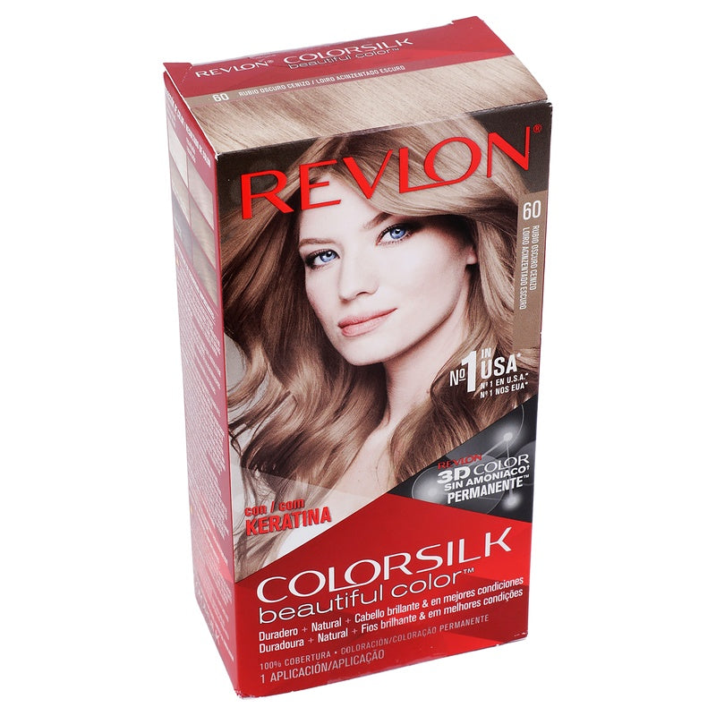 Tinte Revlon Colorsilk Rubio Oscuro Cenizo T-60 130 Ml 309978695608 perfil 6