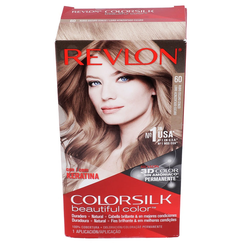 Tinte Revlon Colorsilk Rubio Oscuro Cenizo T-60 130 Ml 309978695608 perfil 7