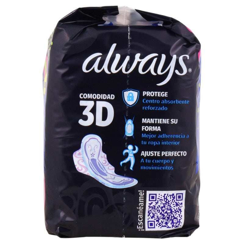 Toallas Sanitarias Always Nocturnas Suave Alas 8 Piezas 7506195178188 perfil 8