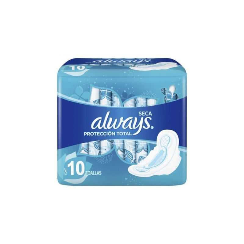 Toallas Sanitarias Always Sedasec Flujo Abundante 10 Pads
