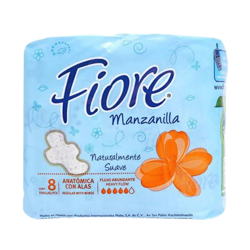 Toallas Sanitarias Fiore Anat Con Alas 8 Piezas