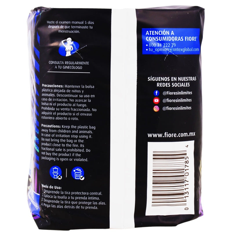 Toallas Sanitarias Fiore Nocturno Con Alas 8 Piezas 13117017854 perfil 8