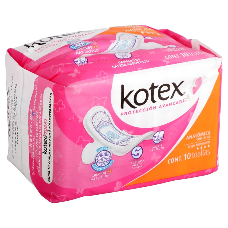 Toallas Sanitarias Kotex Anatomica 7501943424562