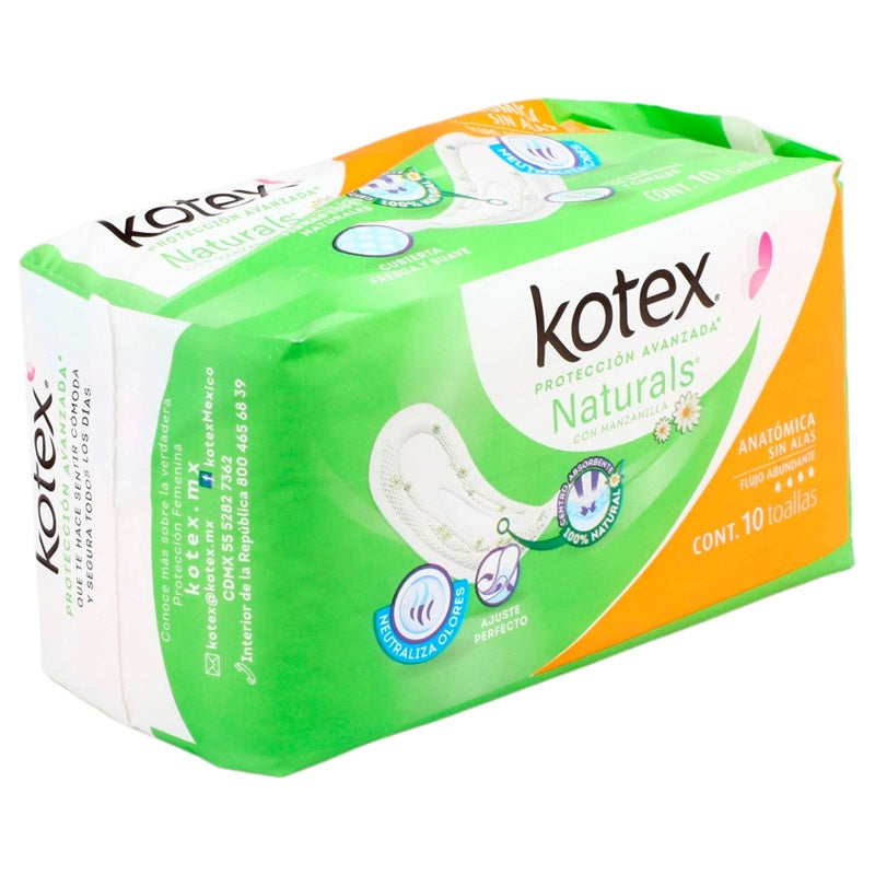 Toallas Sanitarias Kotex Manzanilla Sin Alas 7501943424609 perfil 2
