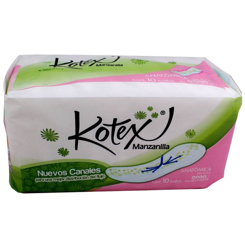Toallas Sanitarias Kotex Manzanilla Sin Alas 7501943424609 perfil 3