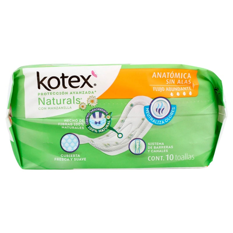 Toallas Sanitarias Kotex Manzanilla Sin Alas 7501943424609 perfil 6