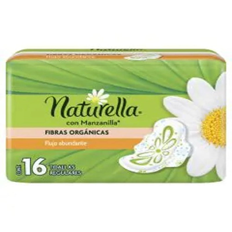 Toallas Sanitarias Natur Manzanilla Reg Con Alas 16 Piezas