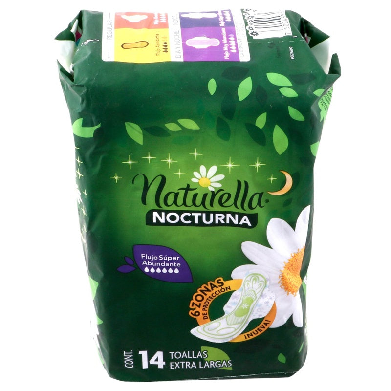 Toallas Sanitarias Naturella Nocturna Extralarga 14 Pads 7500435138666 perfil 3