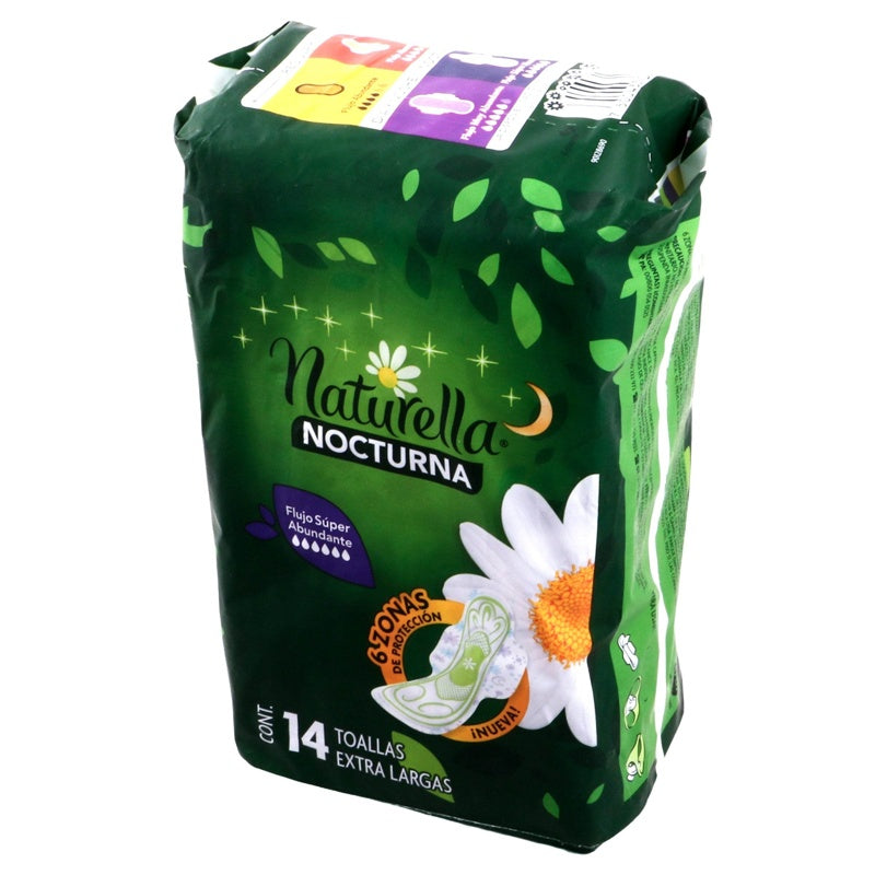Toallas Sanitarias Naturella Nocturna Extralarga 14 Pads 7500435138666 perfil 4