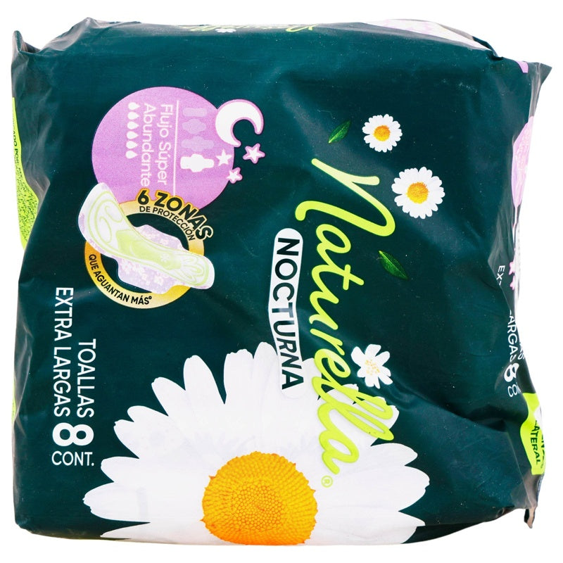 Toallas Sanitarias Naturella Nocturna Flujo Super Abundante 8 Pads 7506339394719 perfil 6