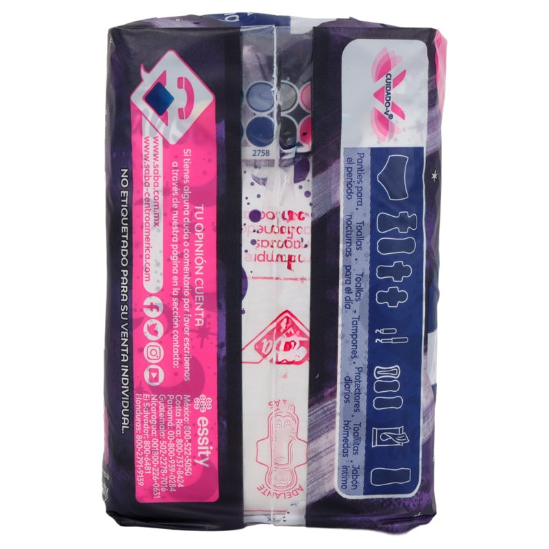 Toallas Sanitarias Saba Buenas Noches Extra Larga Alas 8 Pads