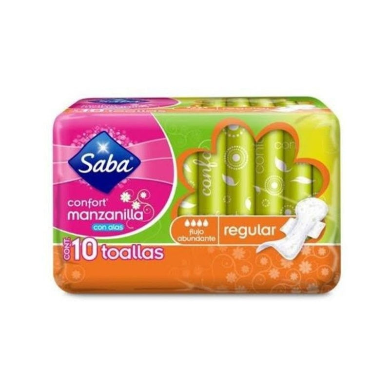 Toallas Sanitarias Saba Conf Manzanilla Reg A10