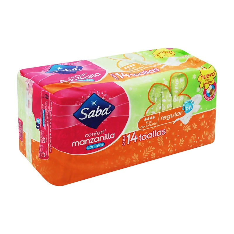 Toallas Sanitarias Saba Conf Manzanilla Reg A14