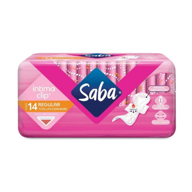 Toallas Sanitarias Saba Int Clip Alas Con 14