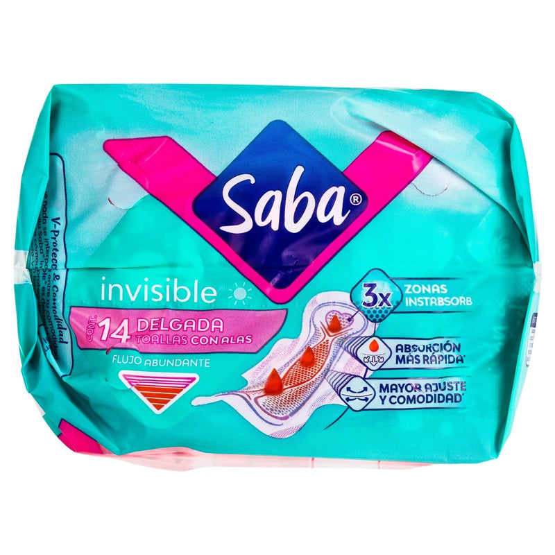 Toallas Sanitarias Saba Inv B-Dias Alas 14 7501019006418 perfil 6
