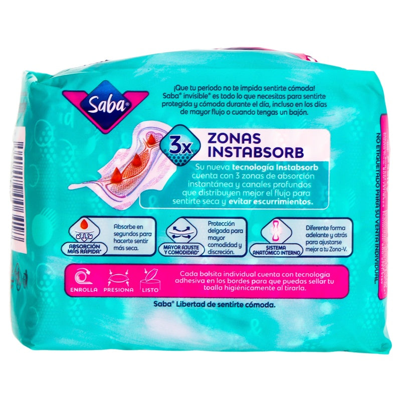 Toallas Sanitarias Saba Inv B-Dias Alas 14 7501019006418 perfil 7