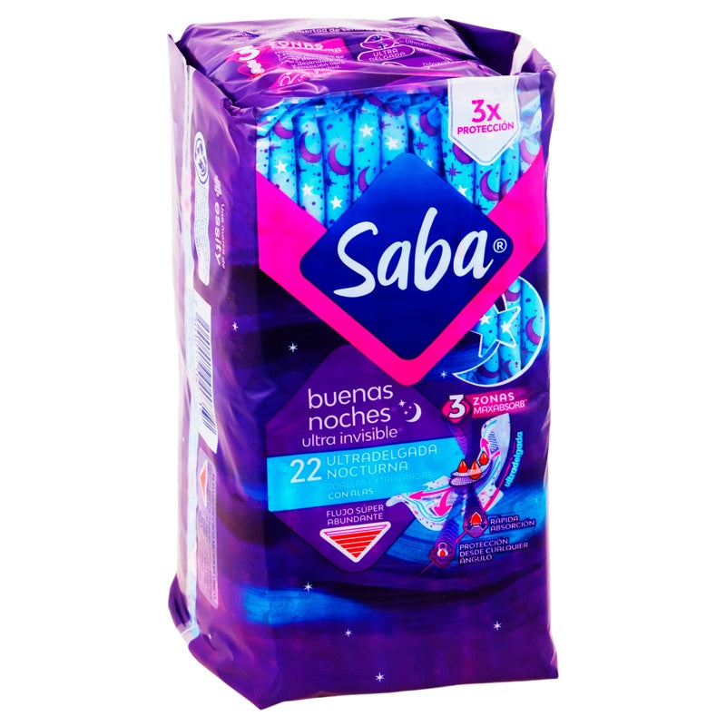 Toallas Sanitarias Ultrainvisible Buena Noche Extra Delgada 22 P perfil 2