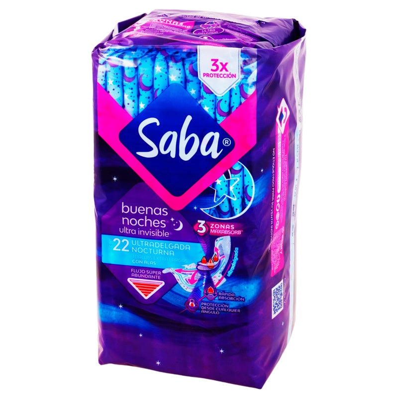Toallas Sanitarias Ultrainvisible Buena Noche Extra Delgada 22 P perfil 4