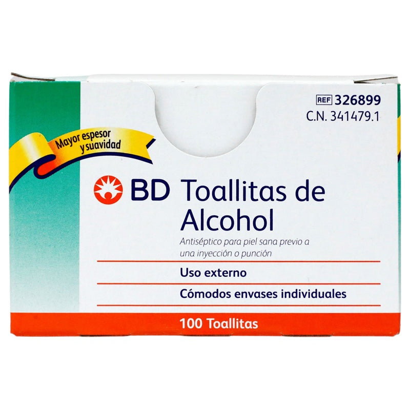 Toallitas Bd Alcoh Antisept Con 100