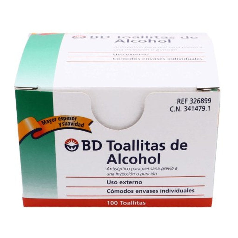 Toallitas Bd Alcoh Antisept Con 100