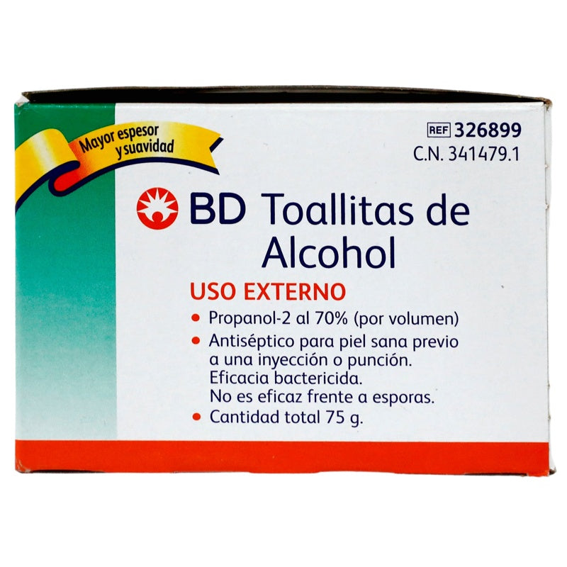 Toallitas Bd Alcoh Antisept Con 100
