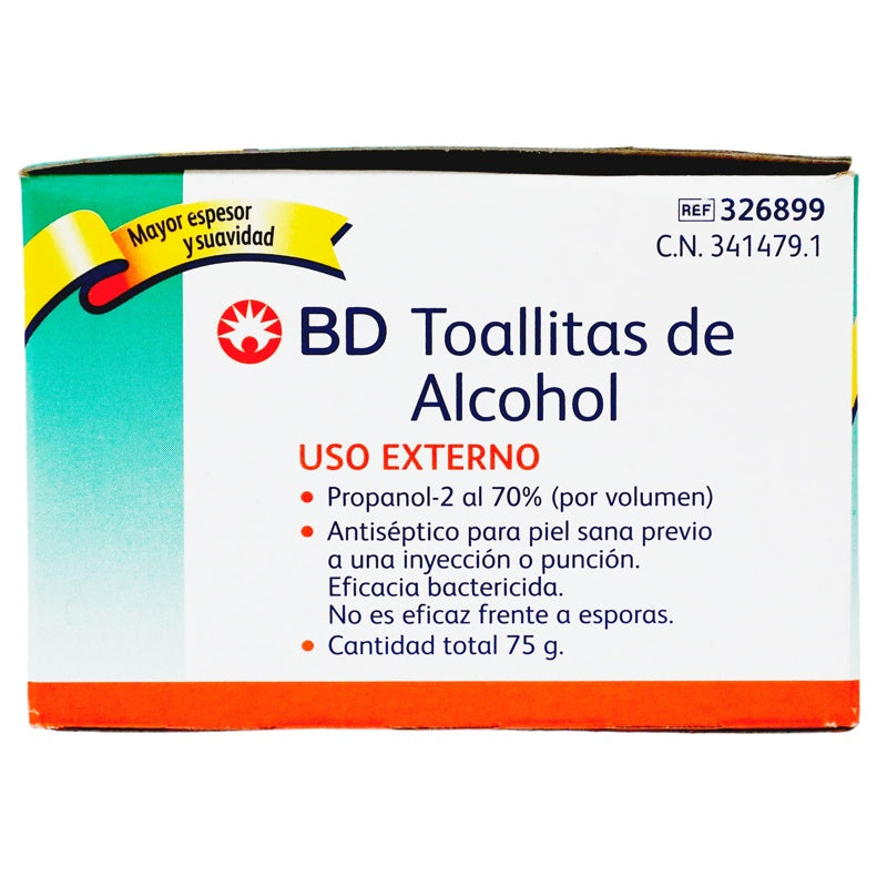 Toallitas Bd Alcoh Antisept Con 100