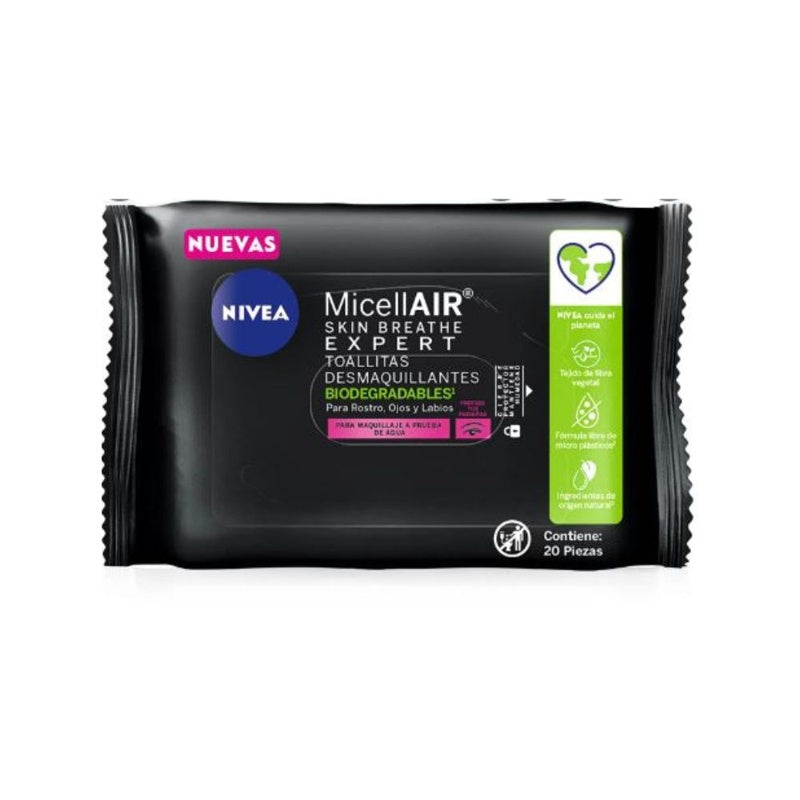 Toallitas Desmaquillante Nivea 02 Reoxige Con 20 Piezas