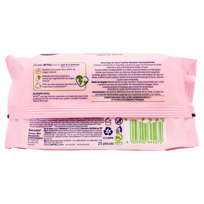 Toallitas Desmaquillante Nivea Micellair Con 25 Piezas 4005900645272 perfil 5