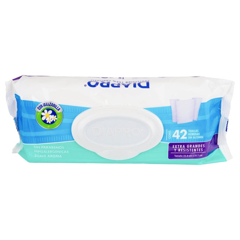 Toallitas Diapro Hum Con Aloe Adulto 42 Piezas 7501943468054 perfil 3