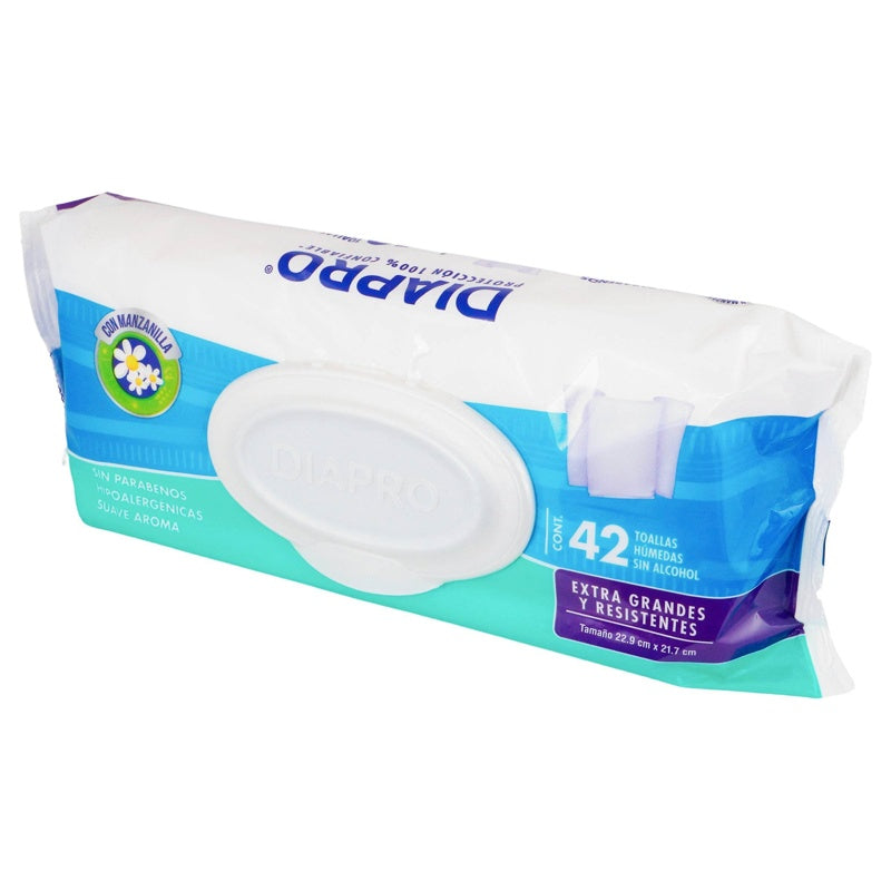 Toallitas Diapro Hum Con Aloe Adulto 42 Piezas 7501943468054 perfil 4