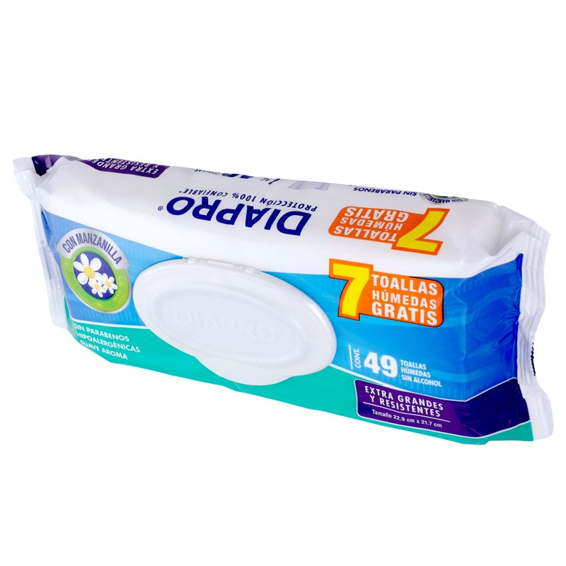 Toallitas Diapro Manzanilla 49 Piezas 7506425638543