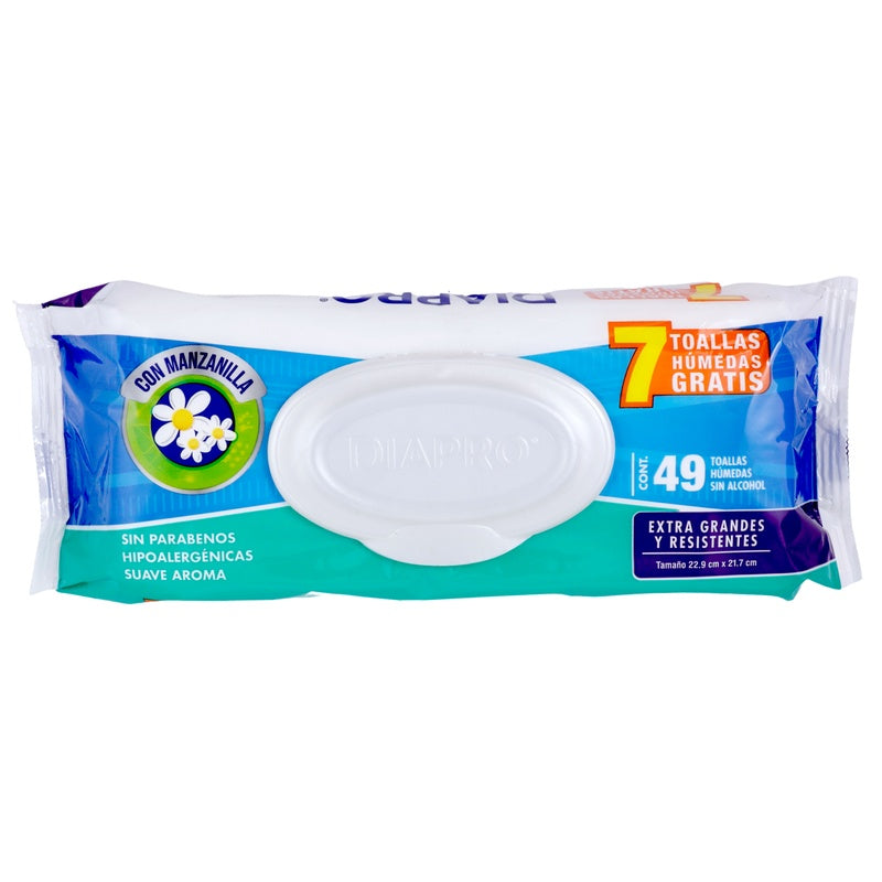 Toallitas Diapro Manzanilla 49 Piezas 7506425638543 perfil 6