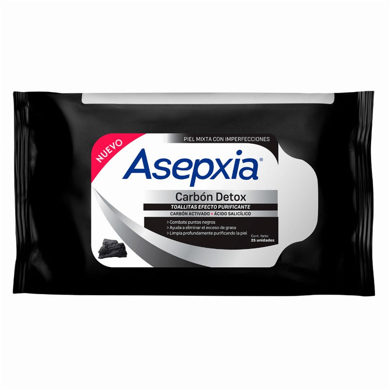Toallitas Húmedas Asepxia Carb-Detox Toallitas 25