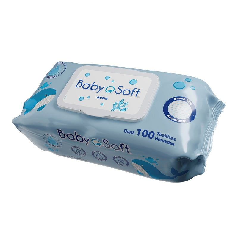 Toallitas Húmedas Baby Soft Agua Con 100 7501028643208 perfil 3