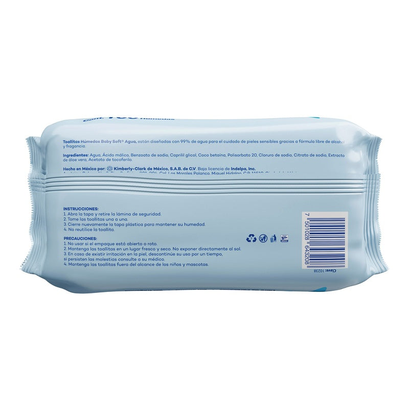 Toallitas Húmedas Baby Soft Agua Con 100 7501028643208 perfil 4