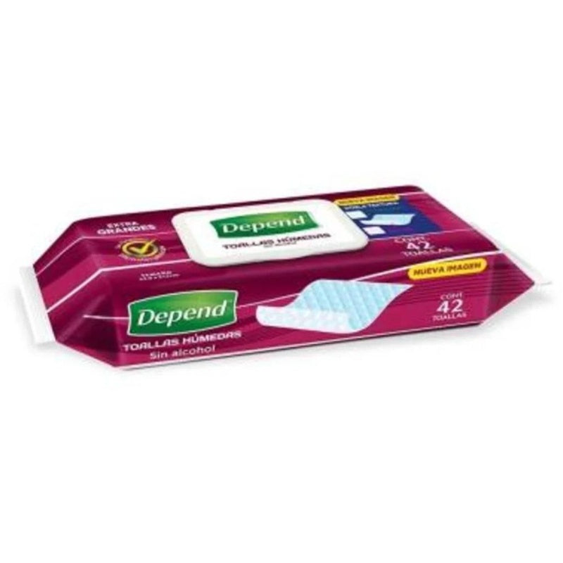 Toallitas Húmedas Depend Sin Alcohol Con 42
