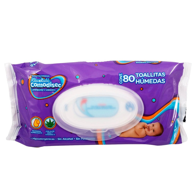 Toallitas Húmedas Kleenbebe Comodisec 80 Piezas 7506425627189 perfil 3