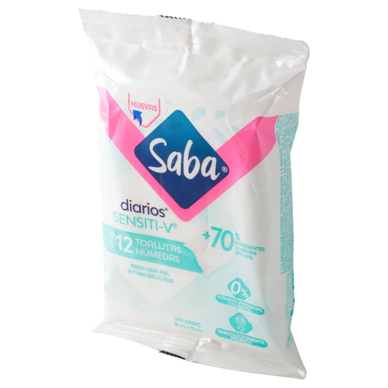 Toallitas Húmedas Saba Diari Sensiti-V Con 12 perfil 4
